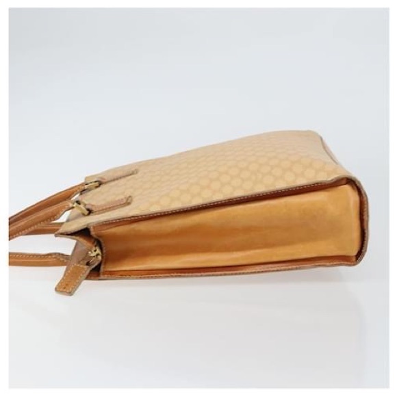 CELINE Macadam Canvas Hand Bag PVC Beige Gold Tote with COA! - Picture 6 of 10